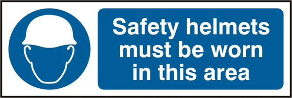 SAFETY HELMETS MUST BE WORN SIGN - BSS11408