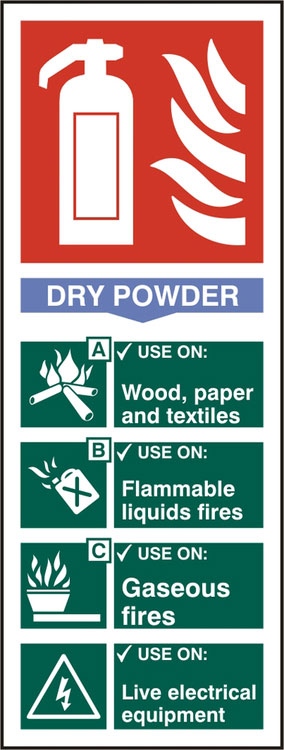 FIRE EXTINGUISHER DRY SIGN - BSS12305