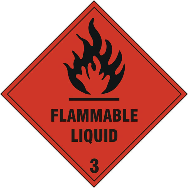 FLAMMABLE LIQUID SIGN - BSS1858S
