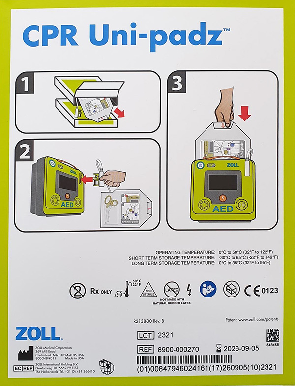 ZOLL AED 3 CPR UNI-PADZ  - CM1650