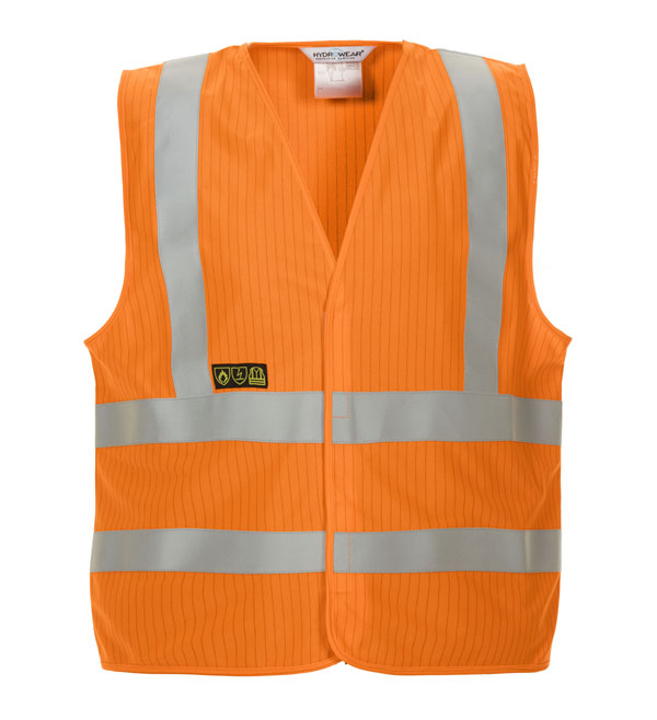 MABLY HIGH VISIBILITY FLAME RETARDANT ANTI-STATIC WAISTCOAT  - HYD0672800