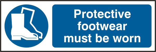 PROTECTIVE FOOTWEAR MUST BE WORN SIGN - BSS11384