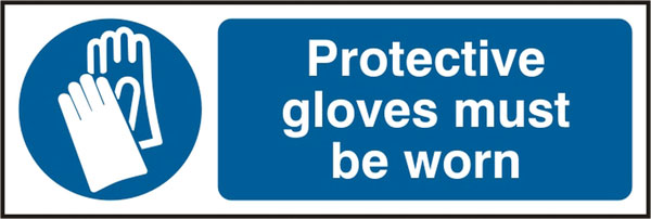 PROTECTIVE GLOVES MUST BE WORN SIGN - BSS11393