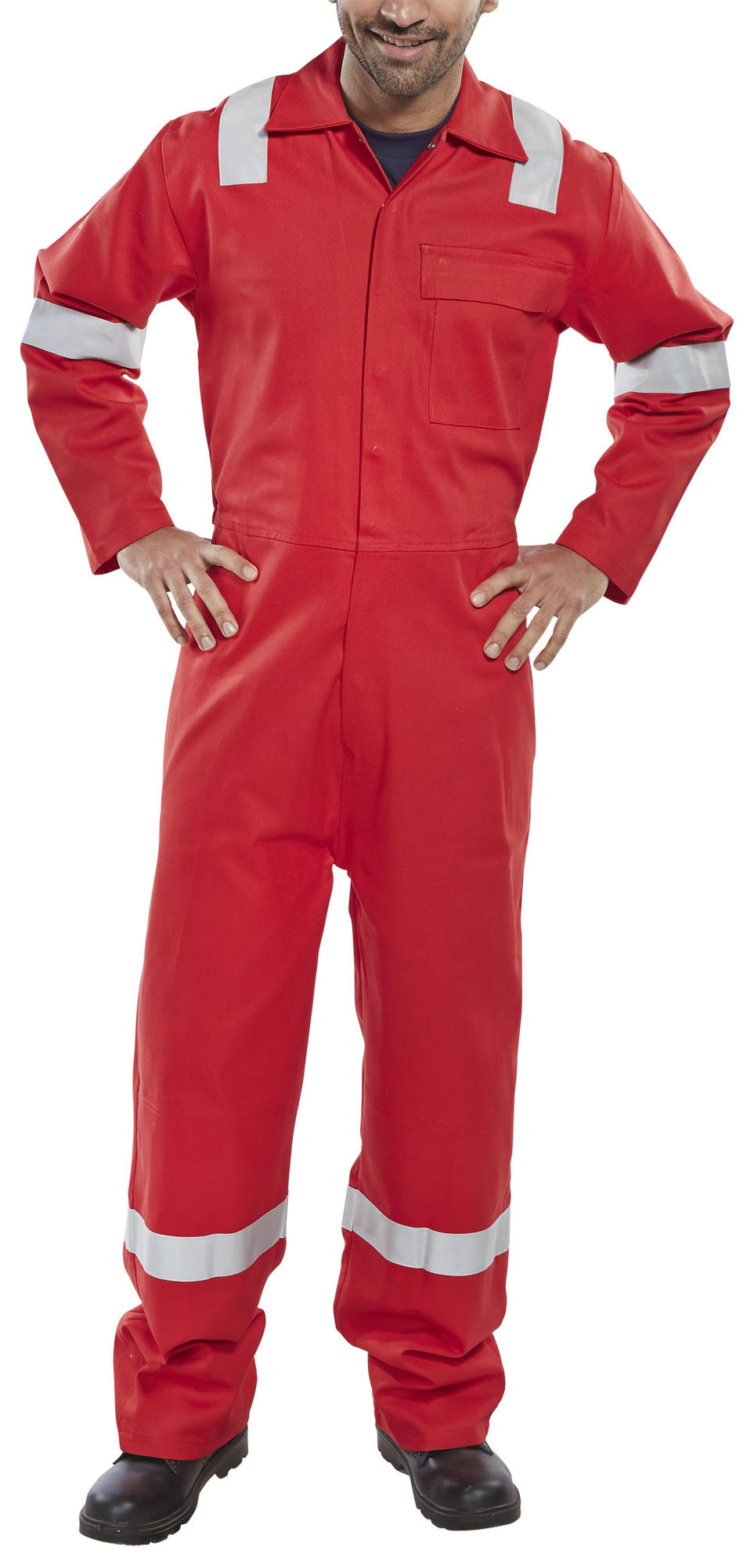BEESWIFT CLICK FIRE RETARDANT BOILER SUIT CFRBSE RED SIZE 38 TO 54 