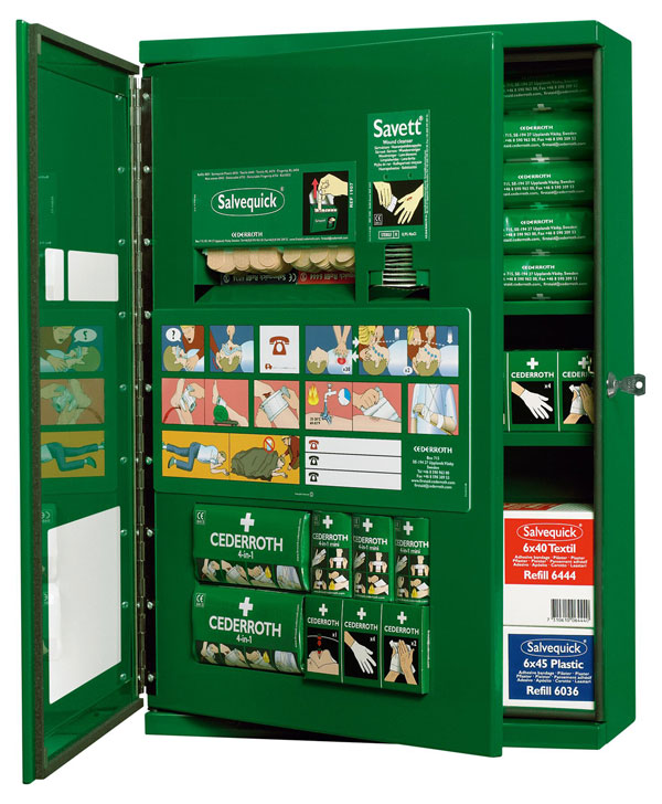 CEDERROTH FIRST AID CABINET DOUBLE DOOR - CM0729