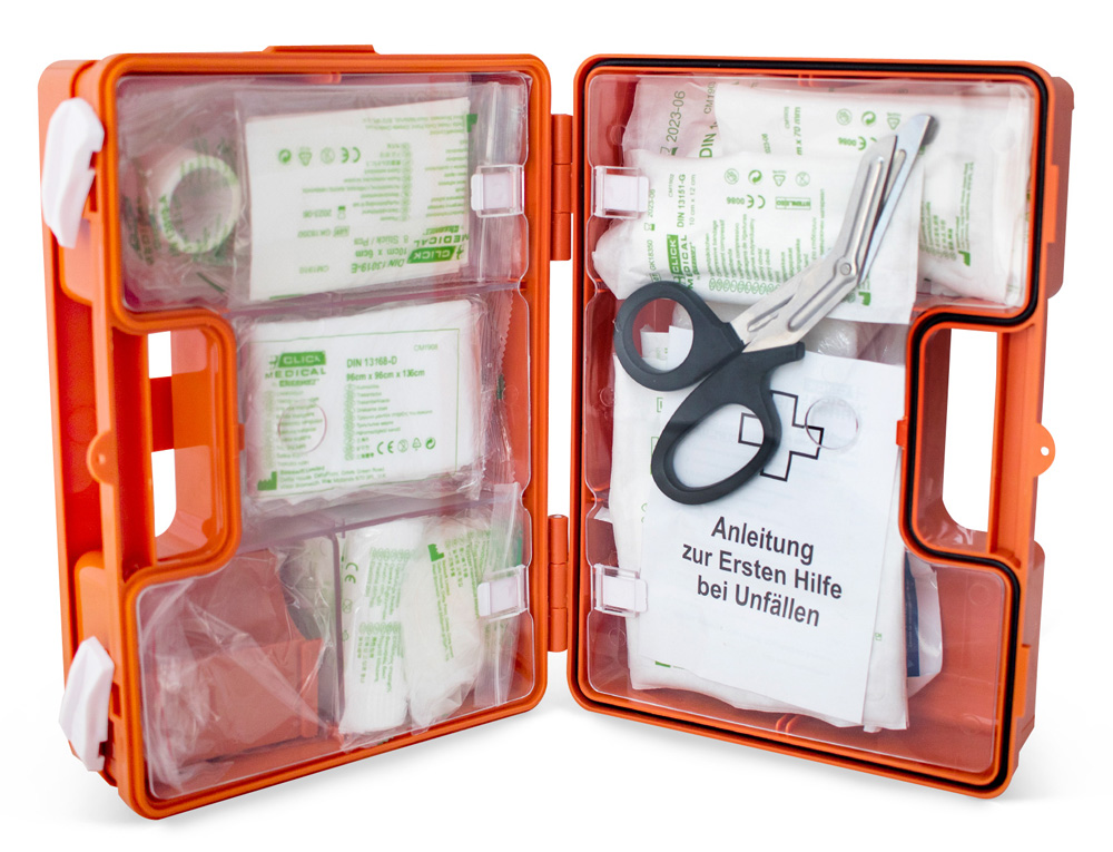 GERMAN WORKPLACE FIRST AID KIT DIN 13157 UP TO 50 EMPLOYEES ORANGECM1831