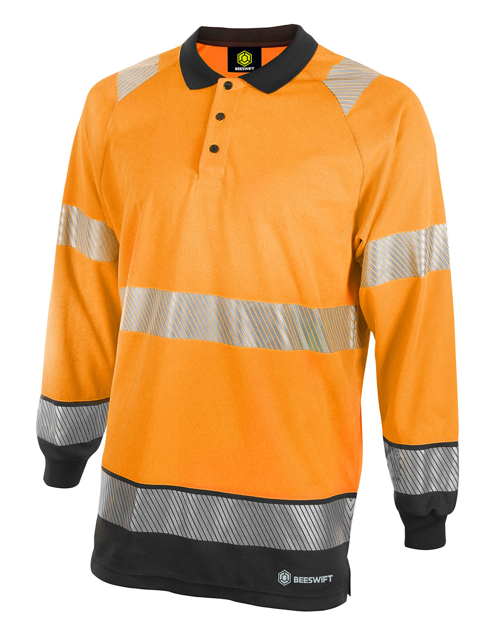 BSEEN BPKSEN HiVis EN ISO 20471 Class 2 Polo Shirt Yellow & Orange S to XXXL 